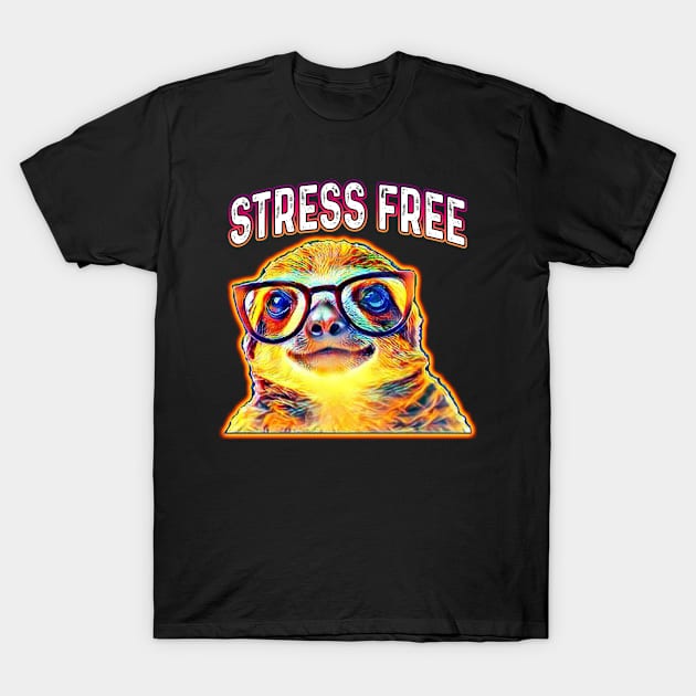 Stress Free Sloth T-Shirt by Shawnsonart